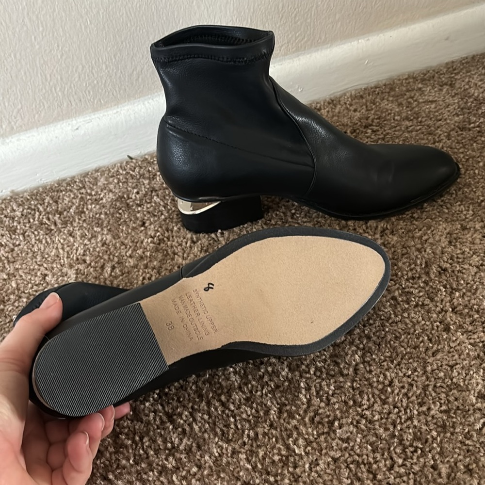 Silent D Black Cutout Heel Bootie - Picture 3 of 6